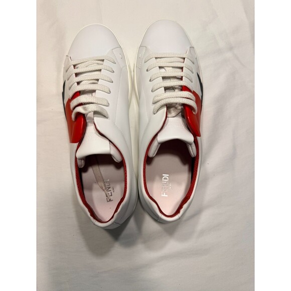 Fendi Authentic Leather Monstor Eyes Low Top Sneaker SIZE 9 - Picture 1 of 11